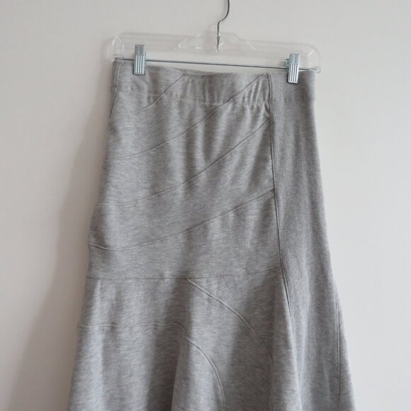 ANTHROPOLOGIE DAILY PRACTICE Seamed Midi Skirt in Gray Jersey Casual Comfy Sz S - Picture 12 of 13